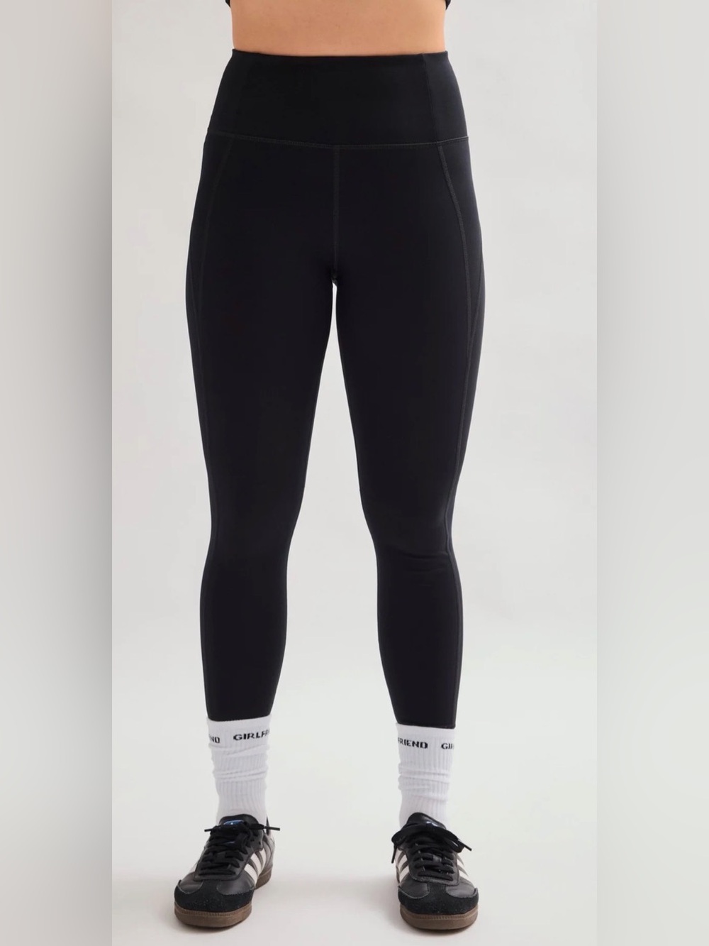 Girlfriend Collective High Rise Cropped Compression Leggings‎ Black Size Small